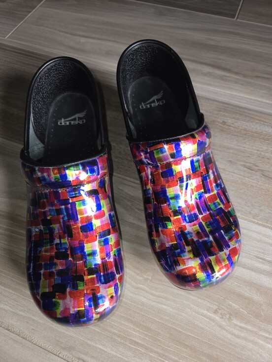Dansko Shoes - Dansko Women's Rainbow Mosaic Printed Clogs